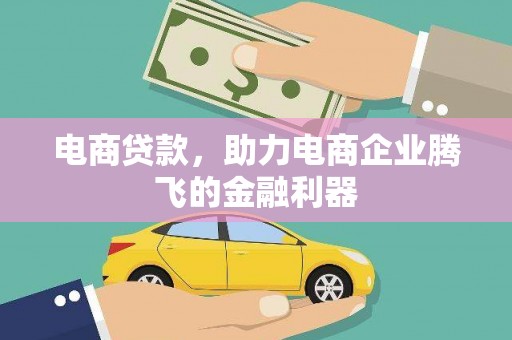 积石山电商贷款，助力电商企业腾飞的金融利器