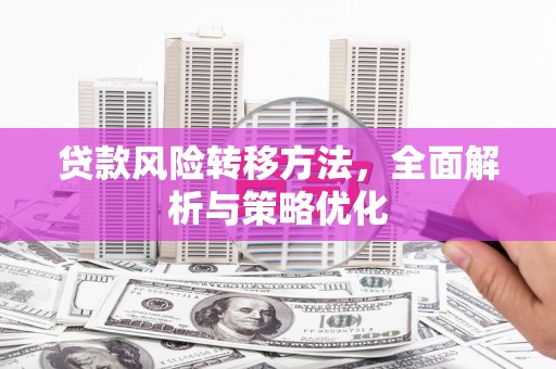 积石山贷款风险转移方法，全面解析与策略优化