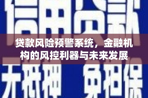 积石山贷款风险预警系统，金融机构的风控利器与未来发展