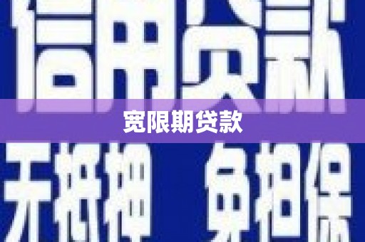 积石山宽限期贷款