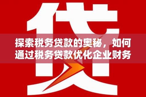 积石山探索税务贷款的奥秘，如何通过税务贷款优化企业财务