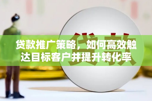 积石山贷款推广策略，如何高效触达目标客户并提升转化率