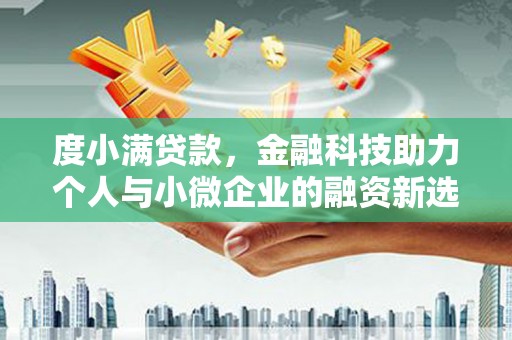 积石山度小满贷款，金融科技助力个人与小微企业的融资新选择
