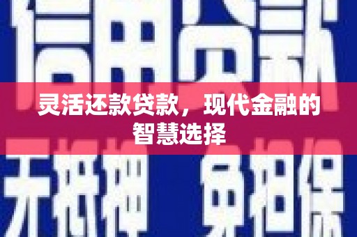 积石山灵活还款贷款，现代金融的智慧选择