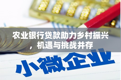积石山农业银行贷款助力乡村振兴，机遇与挑战并存