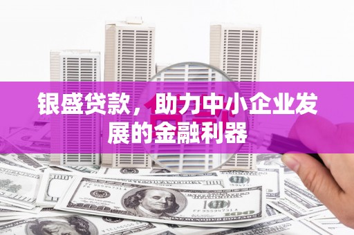 积石山银盛贷款，助力中小企业发展的金融利器