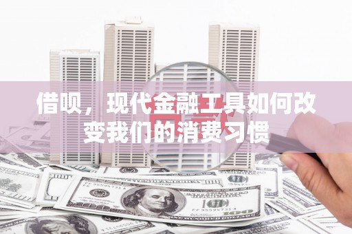 积石山借呗，现代金融工具如何改变我们的消费习惯