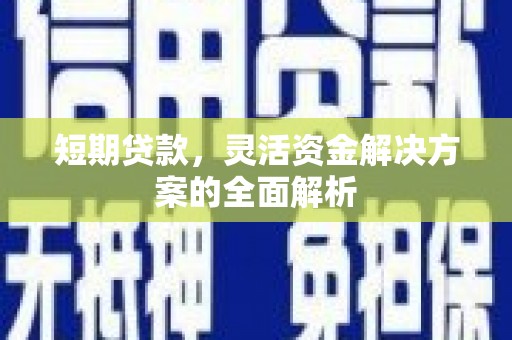 积石山短期贷款，灵活资金解决方案的全面解析