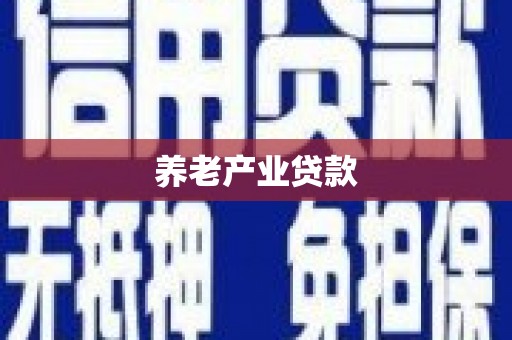 积石山养老产业贷款