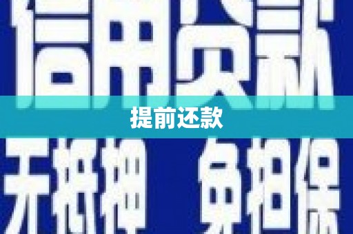 积石山提前还款